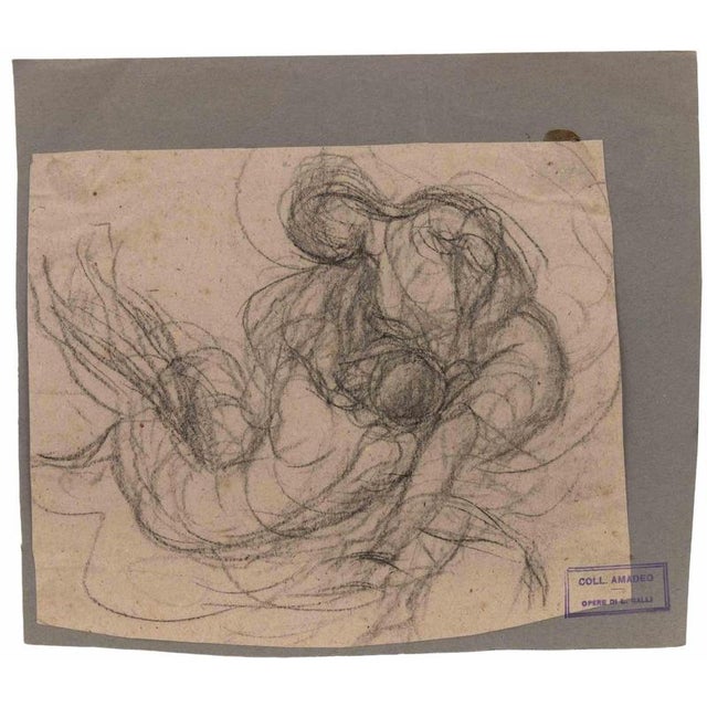 The Eternal Love is an original artwork realized by Luigi Galli in the late 19th Century. Pencil drawing on paper. The...