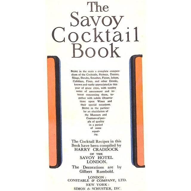Traditional "The Savoy Cocktail Book" 1937 Craddock, Harry For Sale - Image 3 of 14