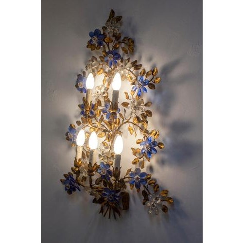 Italian Sconces or Wall Lights attributed to Banci Florence, 1970s, Set of 2 For Sale - Image 6 of 11