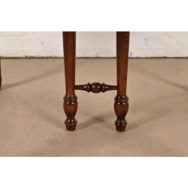 Antique Victorian Carved Oak Extension Dining Table, Newly Refinished For Sale In South Bend - Image 6 of 13