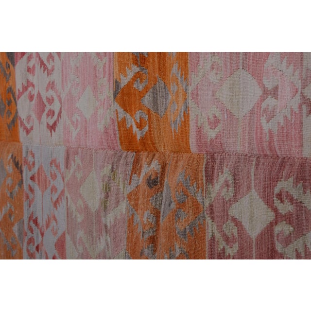 Ecru 1960s Oversized Pastel Turkish Kilim Rug 10'1'' X 12'2'' For Sale - Image 8 of 12