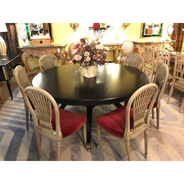 Monumental Hollywood Regency Custom-Made Ebony Circular ...