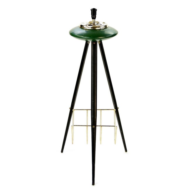 Mid-Century Modern Freestanding Ashtray with Magazine Holder, 1950s For Sale - Image 4 of 5