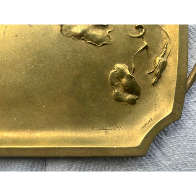 Art Nouveau Bronze Dore Vide-Poche Tray For Sale - Image 9 of 10
