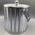 Vintage Textured Metal Ice Bucket With Lucite Lid and Stainless Steel Ice Tongs For Sale In Sacramento - Image 6 of 12