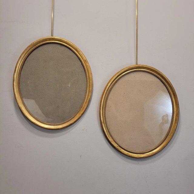 Napoleon III Oval Gilded Frames, Set of 2 For Sale - Image 6 of 18