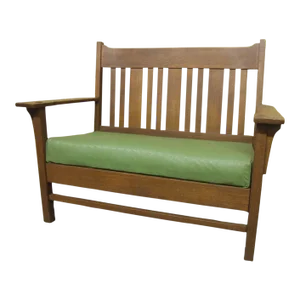 Antique Arts and Crafts Settle by Harden