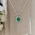 Metal Natural Emerald Diamond Pendant With Chain 17.5" 14k WG 1.35 TCW Certified For Sale - Image 7 of 14