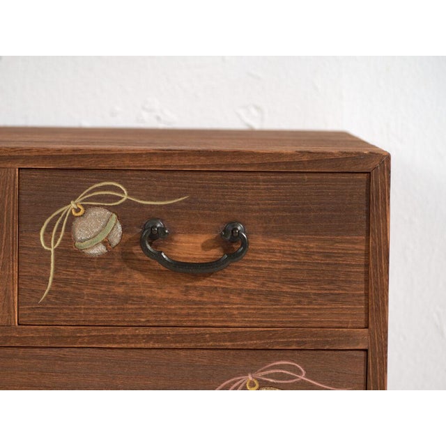 Wood Small Japanese Paulownia Drawer Cabinet For Sale - Image 7 of 12