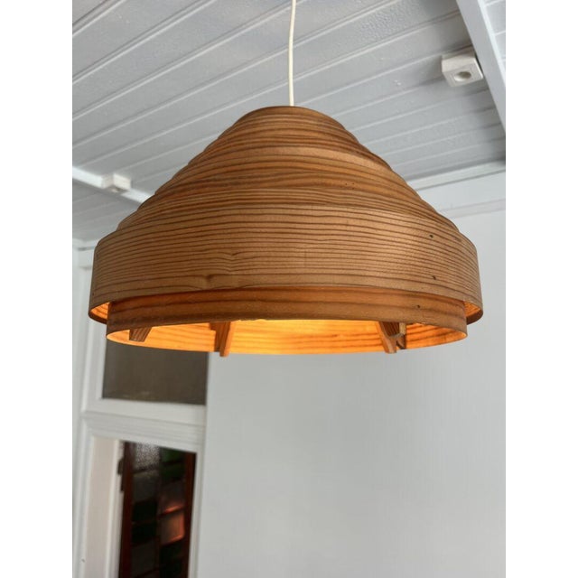 Pine Pendant Lamp by Hans Agne Jakobsson for Ellysett, 1960s For Sale - Image 3 of 14