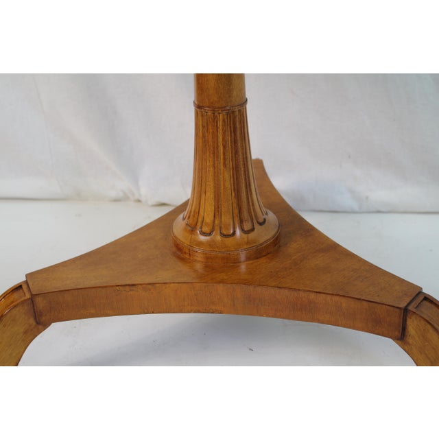 Mid Century American Maple Regency Triangle Side Table - Vintage Usa Made For Sale - Image 9 of 12