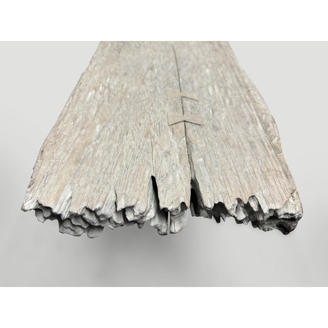 2010s Andrianna Shamaris Wood and Granite Bench For Sale - Image 5 of 18