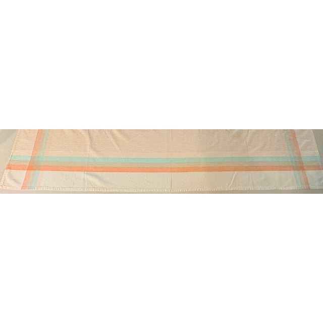 Textile 1980s Pastel Pinstripe and Plaid Cotton Tablecloth For Sale - Image 7 of 9