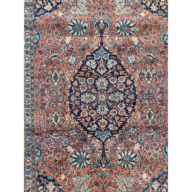 Vintage Silk Kashmir Rug, 1980s For Sale - Image 6 of 18