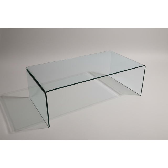 Wonderful Vintage Bent Glass Coffee Table For Sale - Image 4 of 7