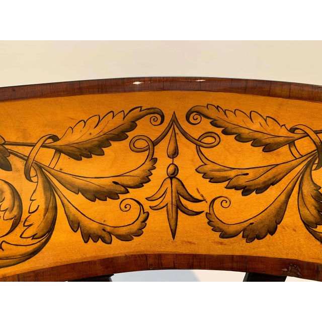 Set of Pair of Biedermeier Shovel Chairs, Walnut, Ink Painting, South Germany, 1830s For Sale - Image 14 of 18