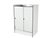 Italian White Laminated Plastic Storage Unit with Shelves and Sliding Doors from La Rinascente, 1960s For Sale - Image 11 of 11