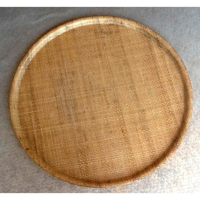 Mid-Century Modern Large 1960’s Abaca Grainware Fiberglass Round Tray For Sale - Image 3 of 6