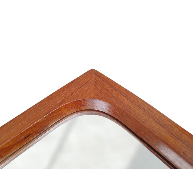 Brown Mid-Century Modern Danish Teak Mirror, 1960s For Sale - Image 8 of 9