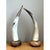 This pair of vintage accent lamps turns natural horn into sculpture, each piece sweeping upward in a long, tapering curve...