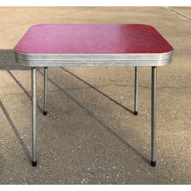 Child’s Red Formica Top Kitchen Table Chairish