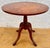 Victorian Mid Century Walnut With Marquetry Round Side Table, 1950s For Sale - Image 3 of 9