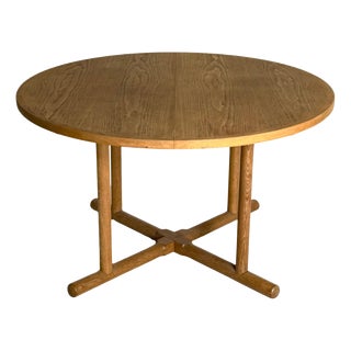 Round Oak Dining Table from Kurt Østervig, 1950s For Sale