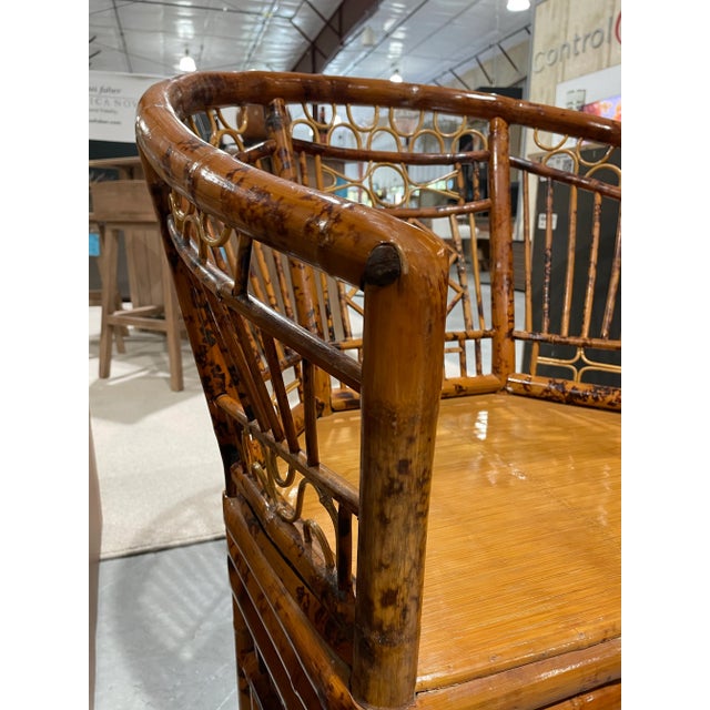 Mid 20th Century Vintage Rattan and Bamboo Brighton Pavilion Chair For Sale - Image 5 of 9