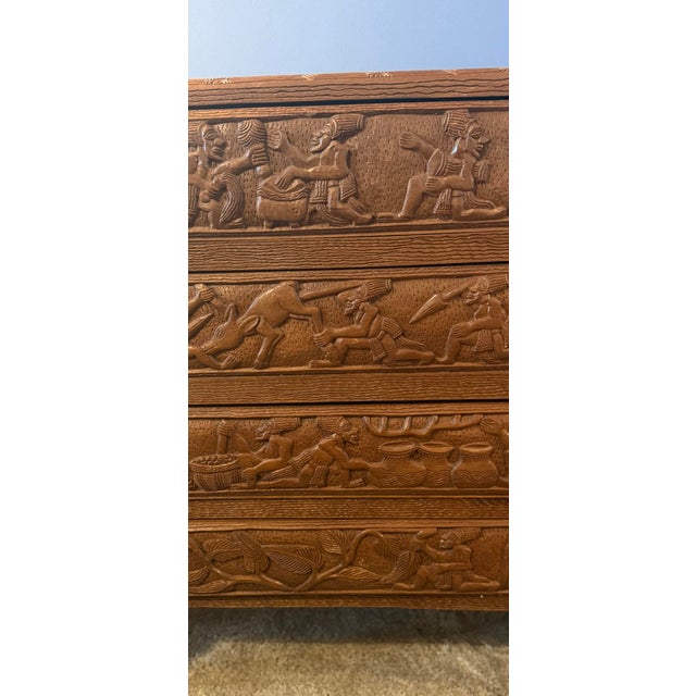 African Mid-Century African Hand-Carved Bamileke Chest of Drawers For Sale - Image 3 of 9