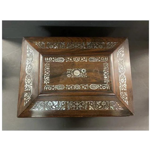 Traditional Inlaid Mother Of Pearl Box For Sale - Image 3 of 11