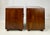Vintage Henredon Attributed Asian Asian-Inspired Walnut Nightstands / Cabinets – Pair For Sale - Image 10 of 16