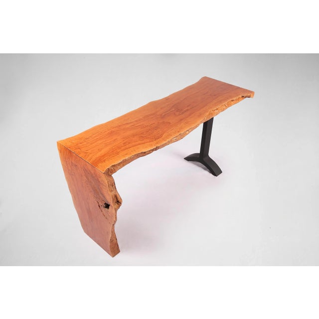 Contemporary Living Edge Water Fall Console Table 56 For Sale - Image 3 of 6