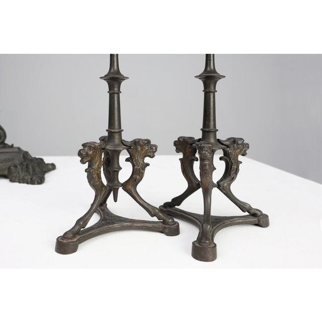 Crucifix and Candlesticks by P.L. Vombach, Germany, Set of 3 For Sale - Image 12 of 14