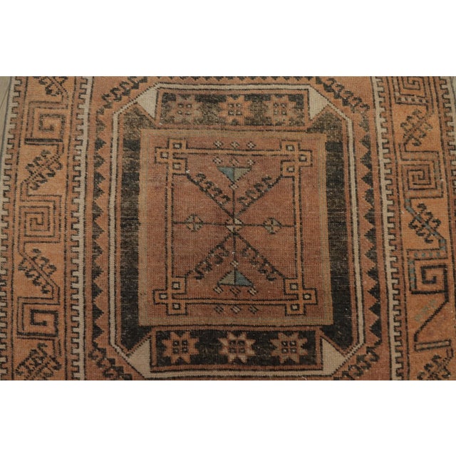 1970s 1970s Turkish Brown Hand Knotted Runner For Sale - Image 5 of 10