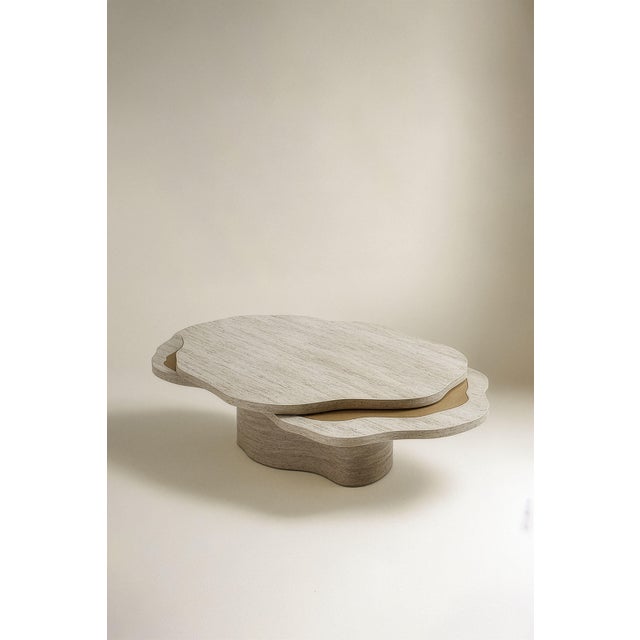 Arizona Coffee Table in Travertine Stone by Insidherland For Sale - Image 4 of 11