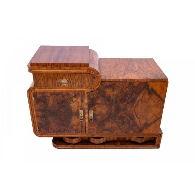 Art Deco chest of drawers from the 1940s, Poland. This piece of furniture is in very good condition, after professional...