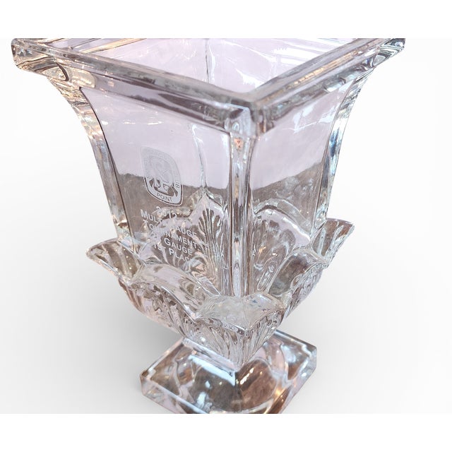 Vintage Godinger Glass Co Shannon Deco Crystal Glass Trophy Vase, Ireland 21st Century For Sale In New York - Image 6 of 10