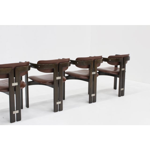 Set of 5 Augusto Savini Pamplona dining chairs for Pozzi Italy 1965. These vintage italian dining chairs have a unique...