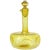 Gold Murano Venetian Antique Yellow Spots Gold Fleck Italian Art Glass Dimple Squared Cruet Bottle For Sale - Image 8 of 8