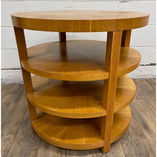 Wood Art Deco Art Moderne Donald Deskey Style Tiered Side Corner Occasional Table For Sale - Image 7 of 12