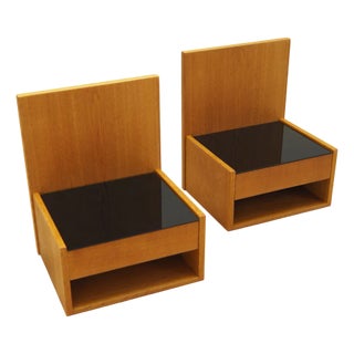 Danish Hanging Bedside Cabinets by Hans J. Wegner for Getama, 1960s, Set of 2 For Sale
