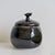 Signed Studio Pottery Lidded Ceramic Round Jar With Abstract Floral Finial in Monochromatic Black Glaze For Sale - Image 9 of 16