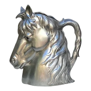 2000s Arthur Court Aluminum Horse Pitcher