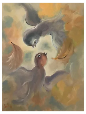 Gilbert Pauli, Courtship Ritual, 1991, Canvas Painting