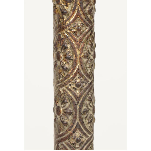 Mid 20th Century A Spanish Moorish Baroque-Style Table Lamp Electrified For Sale - Image 5 of 6