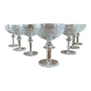 1960s Waterford Castletown Champagne/Sherbet Glasses- Set of 8