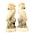 Vintage Onyx and Alabaster Cockatoos - A Pair For Sale