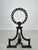 Metal Pair of modernist wrought iron andirons in the style of Gilbert Poillerat For Sale - Image 7 of 12