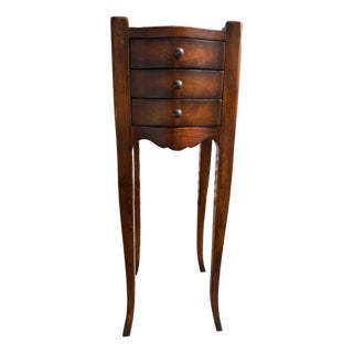 Theodore Alexander Dark Walnut 3-Drawer Side Table For Sale