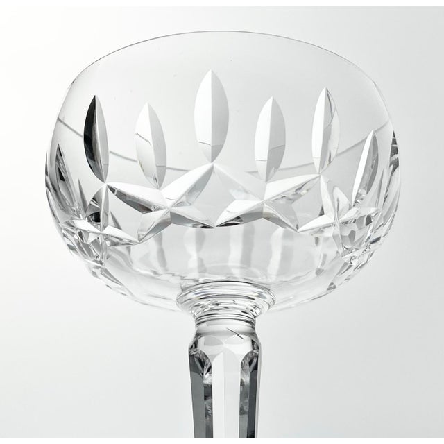 1990s Waterford “Kildare” Set of 7 Crystal Coupe Champagne Glasses For Sale In Dallas - Image 6 of 7